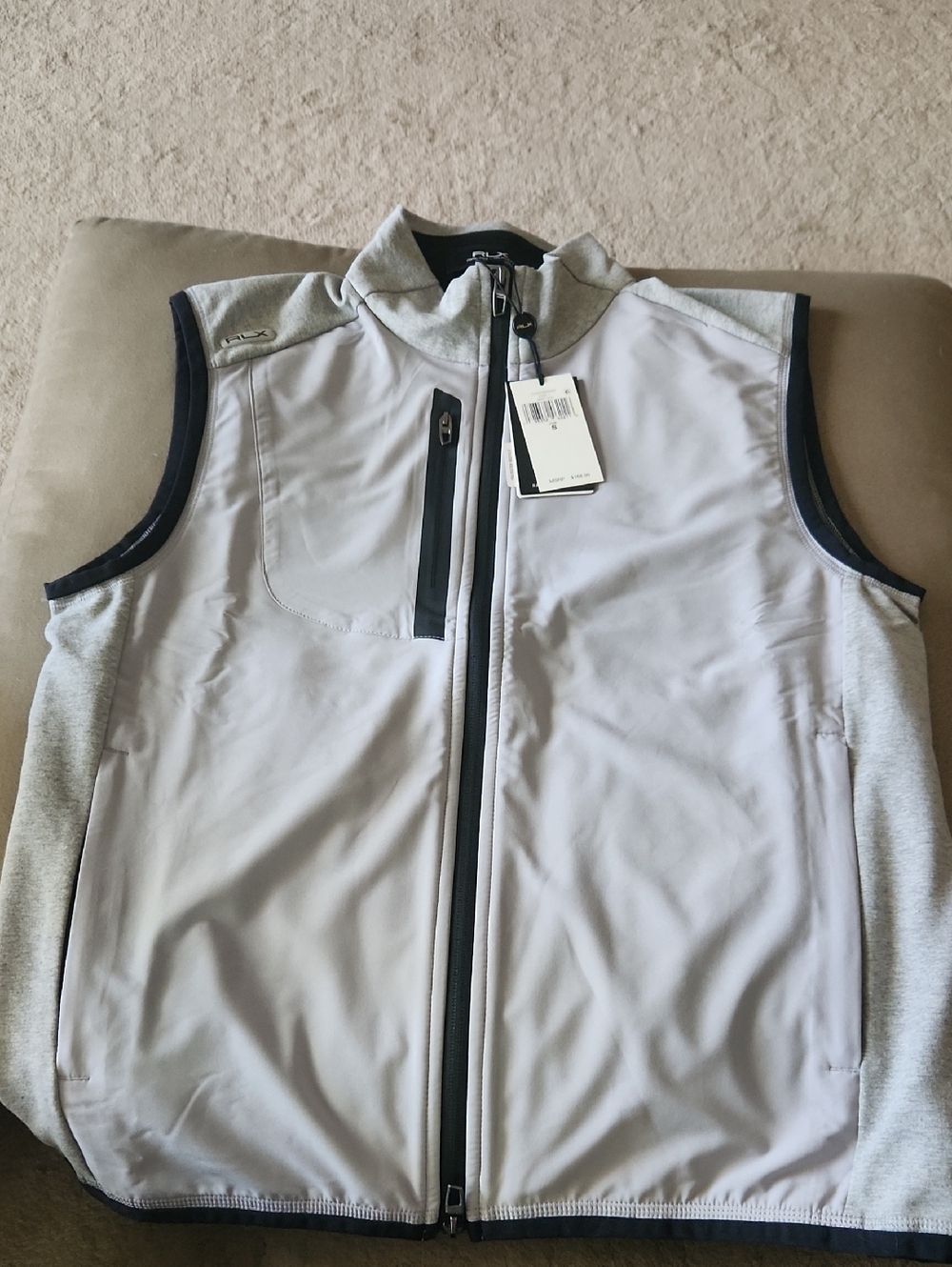 RLX Ralph Lauren Light Gray & Heather Gray Men's Softshell Vest